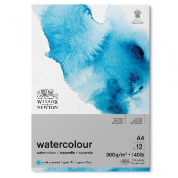 Winsor and Newton 6667006 Classic A4 Cold Pressed Water Colour Paper Gummed Pad, White
